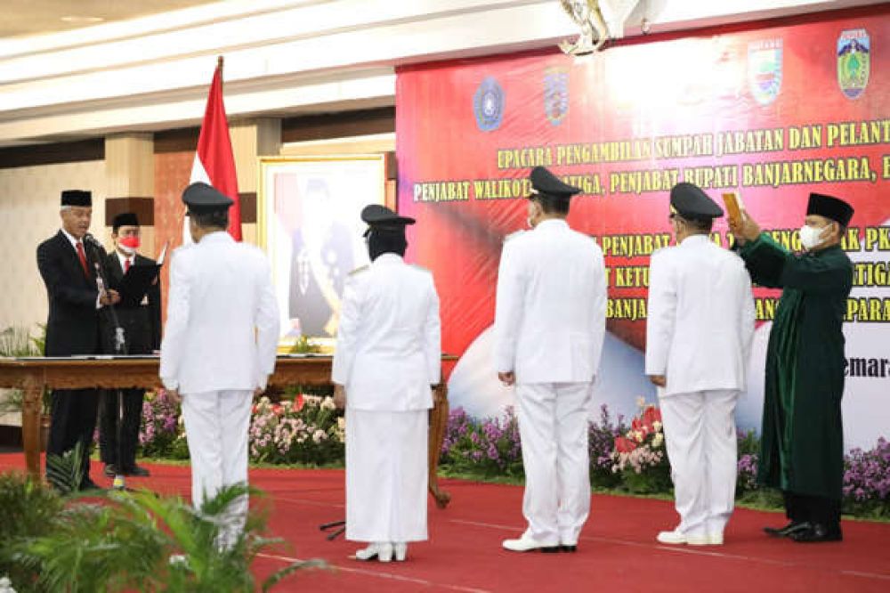 4 PJ Kepala Daerah Dilantik, Ganjar Beri Peringatan Keras