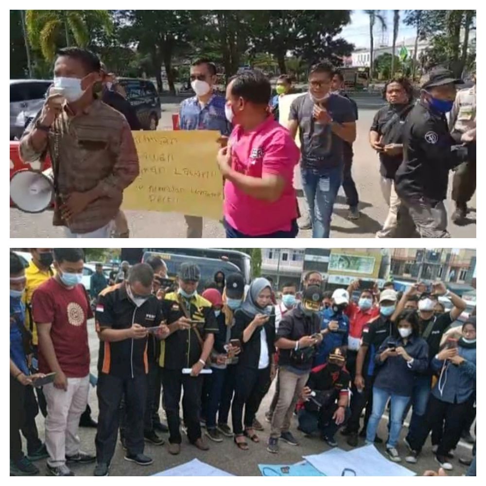 Wartawan Datangi Polres Bungo, Desak Penganiaya Rekannya Ditangkap!!!