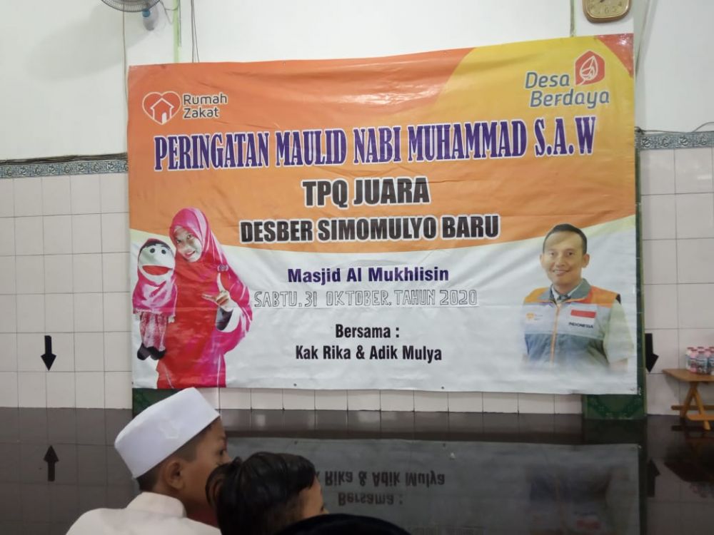 TPQ Masjid Al Mukhlisin Simo Mulyo Baru ,Gelar Acara Maulid Nabi