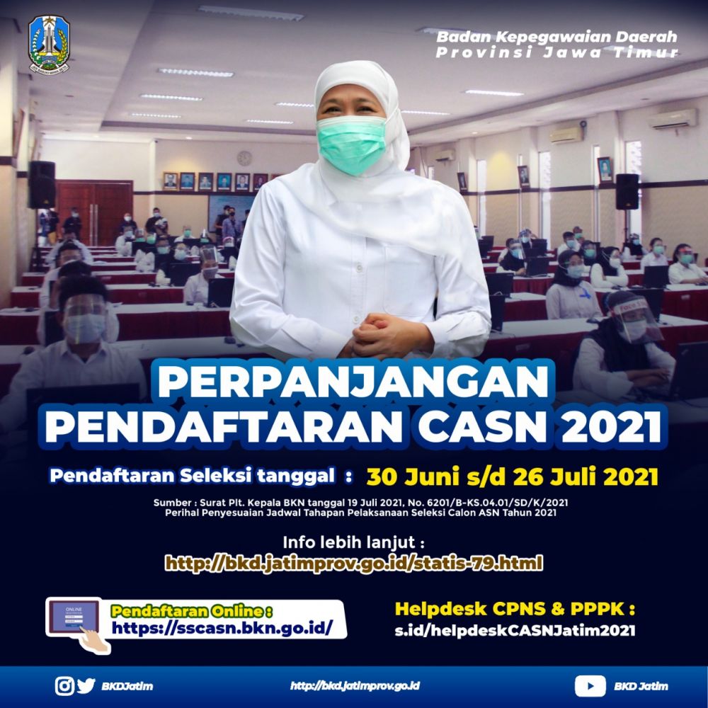 Pendaftaran CASN Diperpanjang, Kofifah Ajak Nakes Manfaatkan Peluang