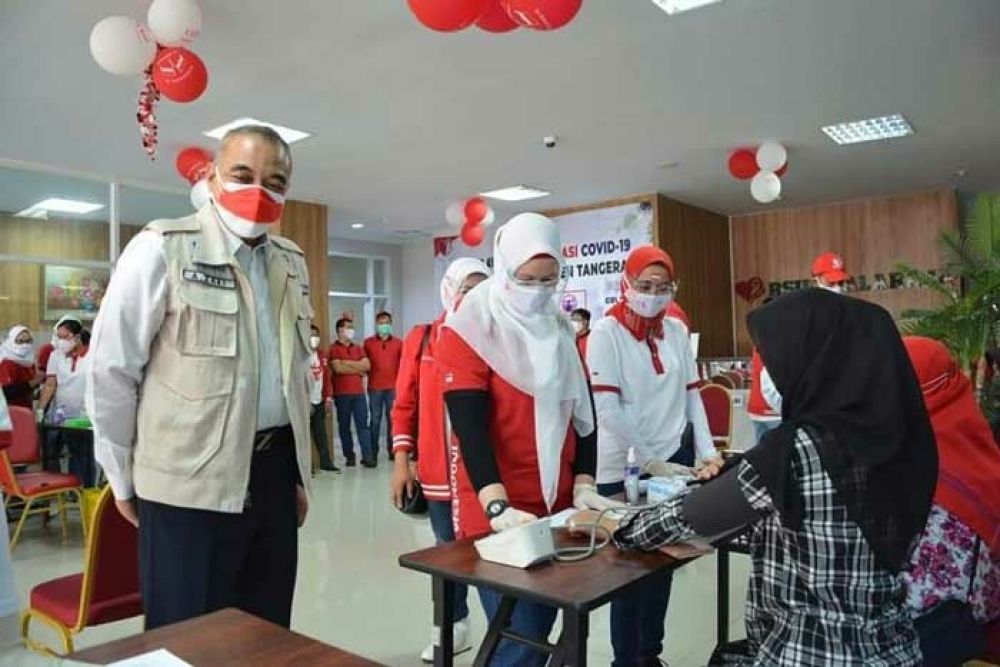 Peringati HUT RI Ke76, Pemkab Tangerang Gelar Vaksinasi Massal Di RSUD