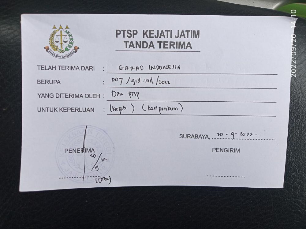 Kasi Penkum Kejati Jatim Di Somasi Kedua, Garad Tegaskan Hal Ini
