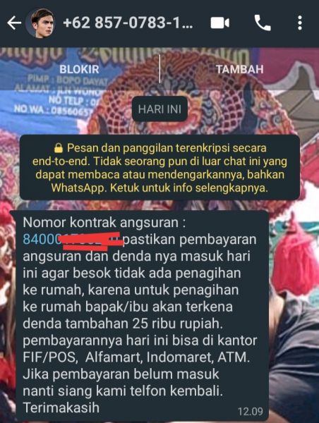 Diduga FIF Berikan Penambahan Denda,Jika Telat Bayar Cicilan
