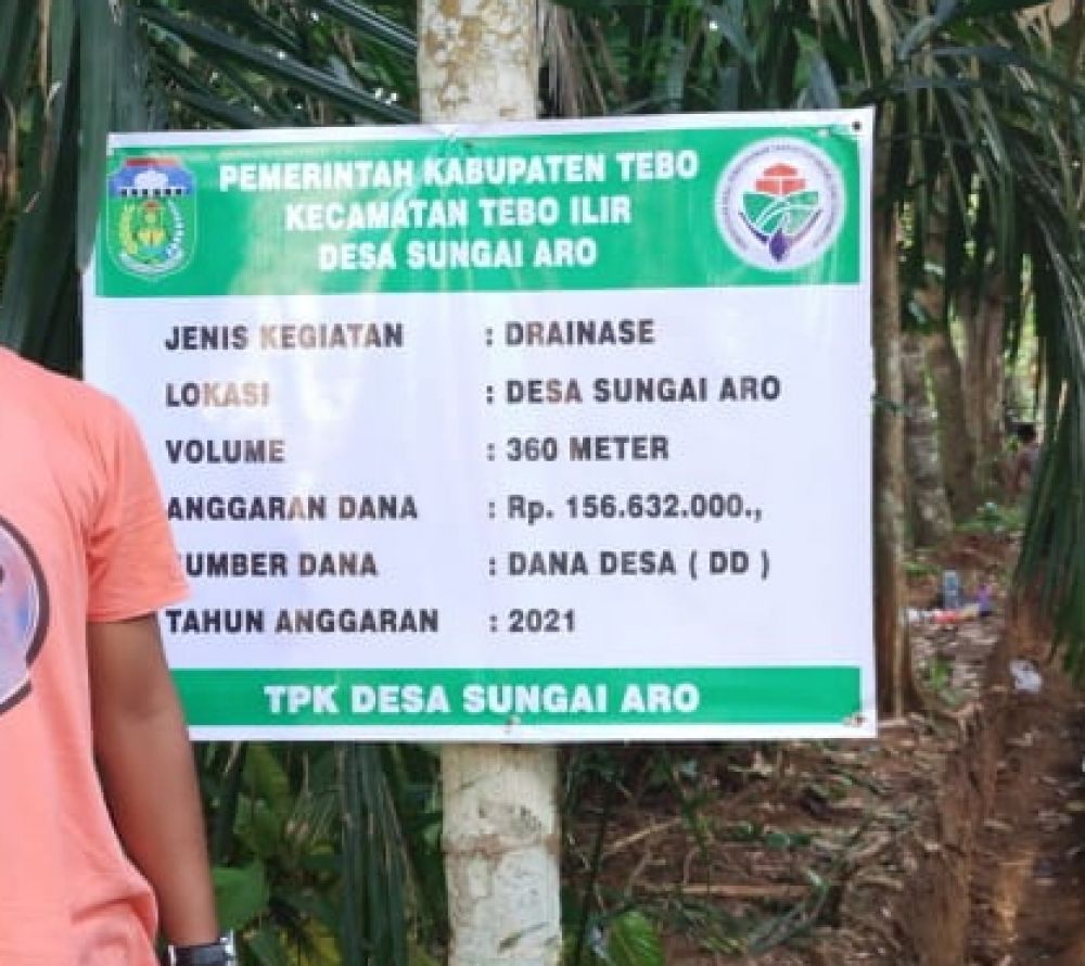 Pembangunan Saluran Drainase Di Sungai Aro, Diduga Proyek Milik Kades
