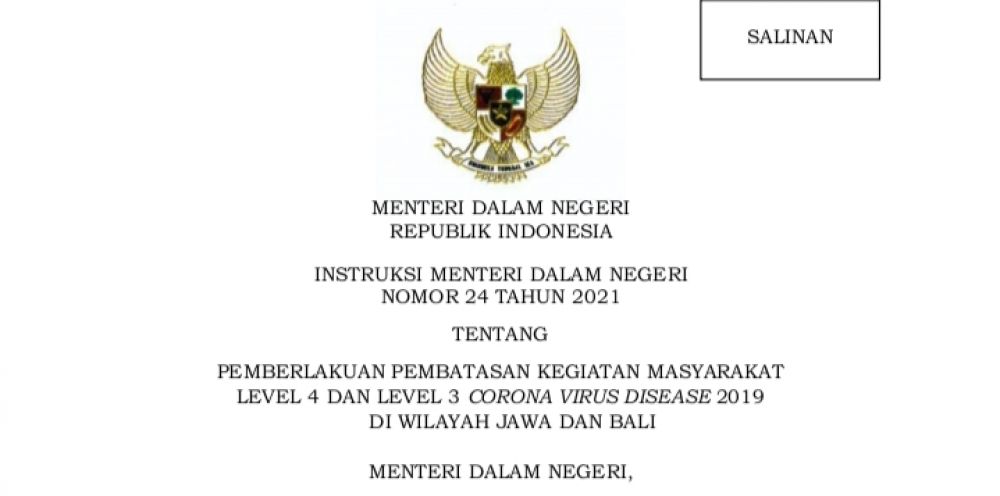 Tidak Semua Wilayah Terkena PPKM Level 4, Ini Daftar Kab/Kota Level 3