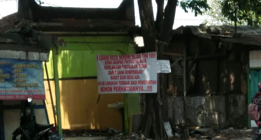 Belum Dapat Kejelasan, Lapak Di Bibis Krian Disuruh Bongkar Muspika