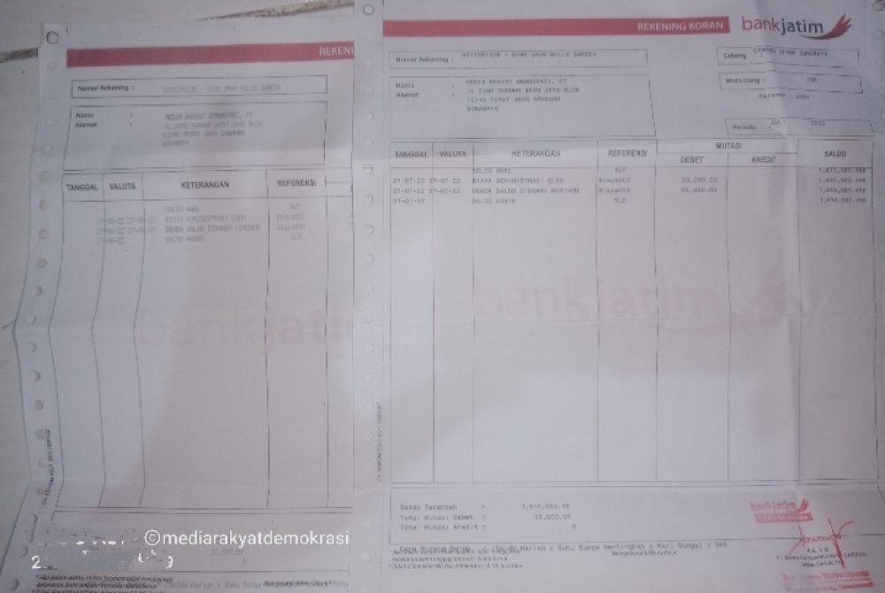Bank Jatim Di Somasi Karena Diduga Langgar Dua Undang-Undang