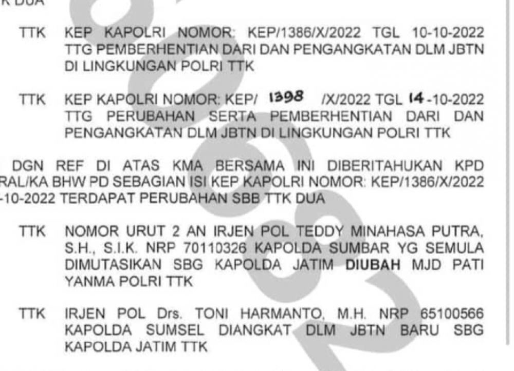 Kapolri Tunjuk Irjen Pol Toni Harmanto Sebagai Kapolda Jatim?