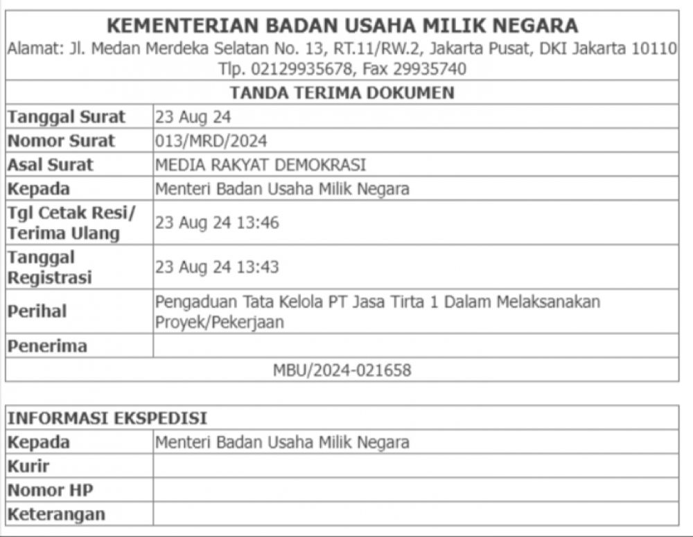 Sentilan Untuk Erick Thohir Atas Dugaan Praktik KKN Di PT Jasa Tirta1