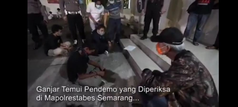Di Tanya Pak Ganjar,Pendemo Omnibus Law Mengaku Masih Pelajar