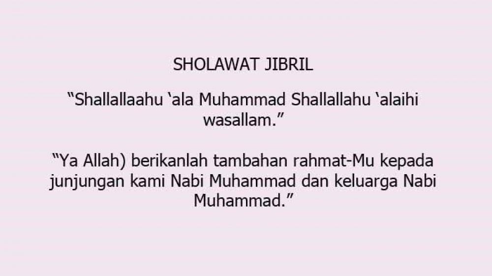 Sholawat Jibril Pembuka Pintu Rezeki