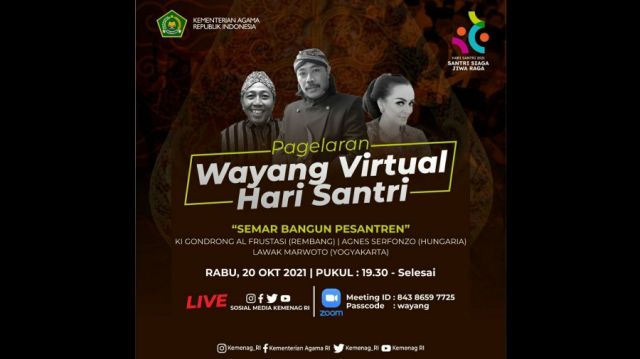 Semarak Hari Santri 2021, Menag Gelar Pagelaran Wayang Virtual