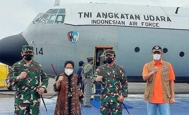 Risma Didampingi Doni,Tinjau Lokasi Gempa Di Sulbar