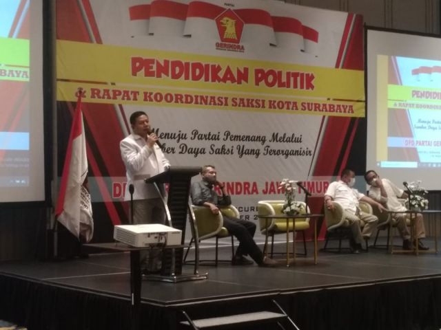 Rakor Saksi,Gerindra Partai Stabil