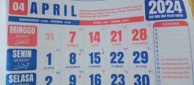 Jadwal Cuti Dan Libur Lebaran 2024 Lengkap Sesuai SKB 3 Menteri