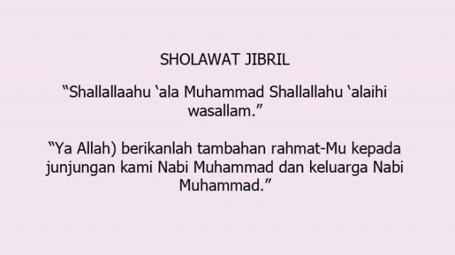 Sholawat Jibril Pembuka Pintu Rezeki